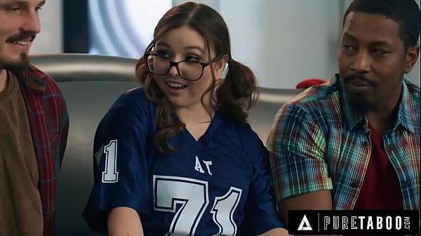 Stepdad's Buddies Fall For Sneaky Teen's Seduction