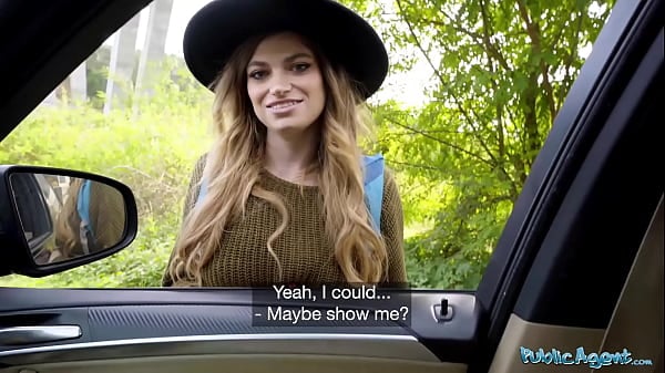 Hitchhiker With Huge Tits Sucks Cock On The Side Of The Road